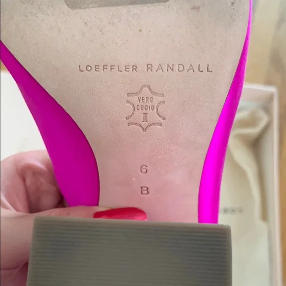 Loeffler Randall 💖Pink Mules with Block Heel and Twisted Detail - Picture 6 of 9